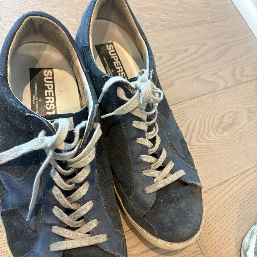 Golden Goose Black and Cream Men's Sneakers